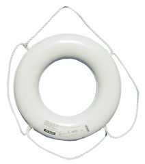 Jim-Buoy GW-X-30 GX-Series Life Ring with Rope Molded Into Core - 30", White