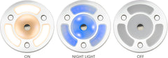 Sea-Dog 401835-3 LED Round Mirror Light 300 Lumen Touch On/Off/Dim - White/Blue