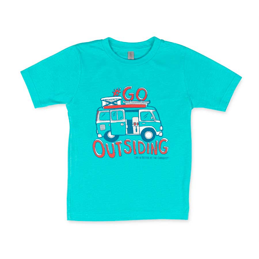 Camco 53407 LIBATC T-Shirt - Go Outsiding (Tahiti Blue), Youth Medium