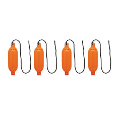 Extreme Max 3006.7641 BoatTector Inflatable Fender Value 4-Pack - 6.5" x 22", Neon Orange