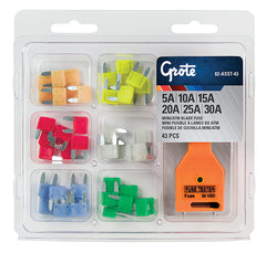 Grote 82-ASST-43 Fuse & Circuit Protection Assortment Kit - Miniature Blade Fuse Assortment, 43-Pack
