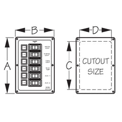 Sea-Dog 422110-1 Aluminum Vertical Switch Panel