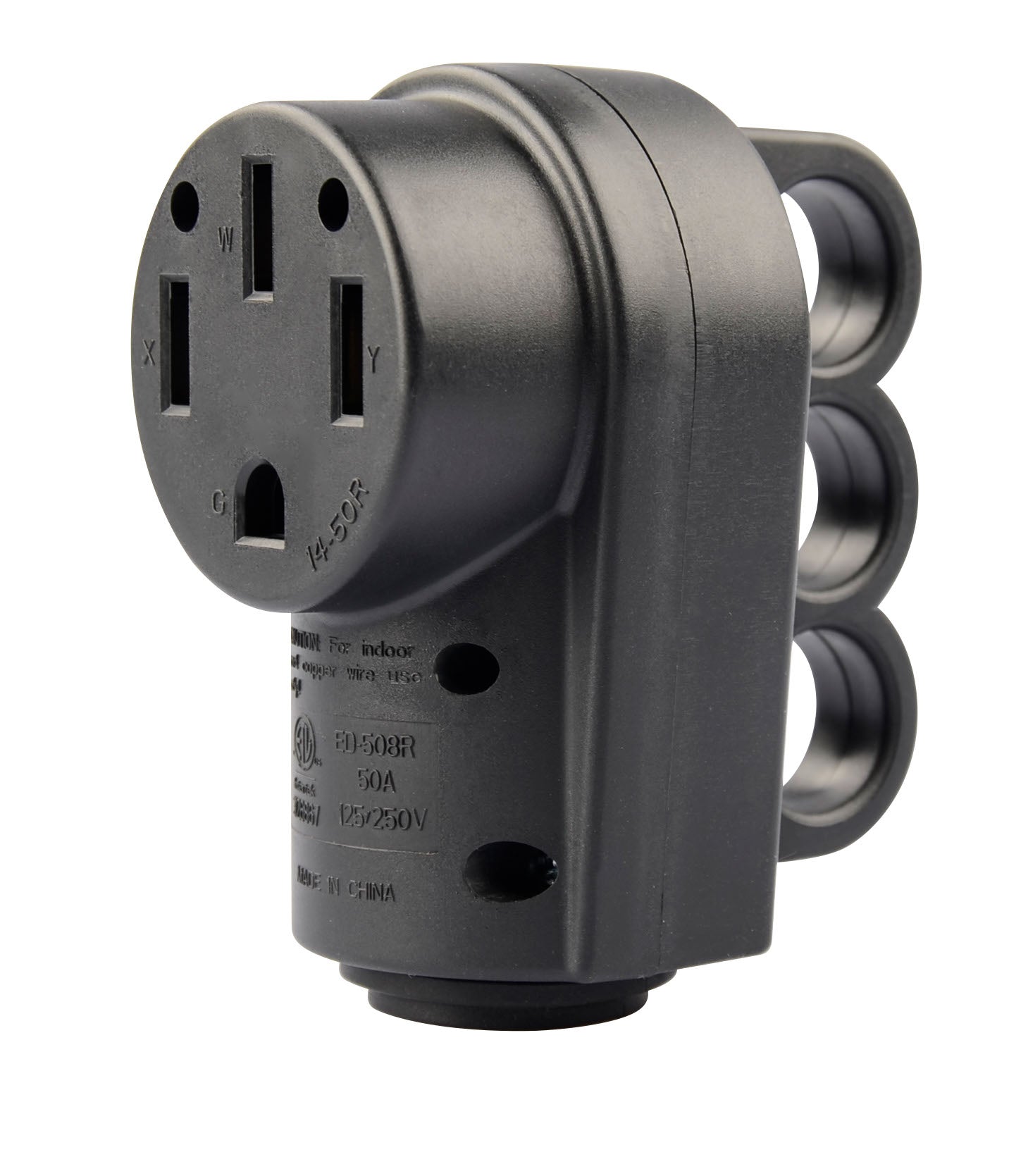 Makerz 0 93 50 Amp Replacement Receptacle for 50 Amp RV Power Cable - NEMA 14-50R, ETL-Certified