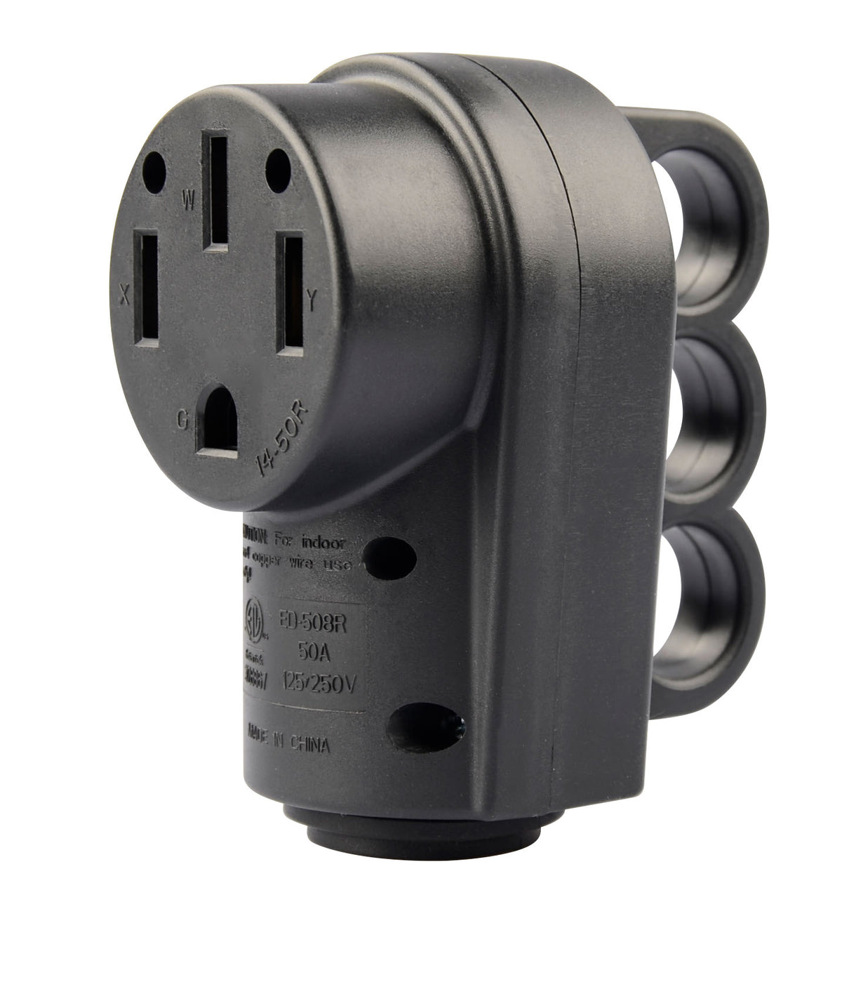 Makerz 0 93 50 Amp Replacement Receptacle for 50 Amp RV Power Cable - NEMA 14-50R, ETL-Certified