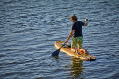 Rave Sports 02725 10'8" Bamboo Soft Top with Paddle and Leg Leash