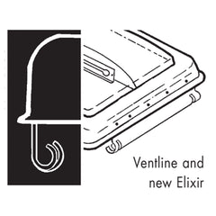 Camco 40161 Unbreakable Polycarbonate Vent Lid, Ventline Elixir - Since 1994, White
