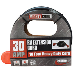 Valterra A10-3010EH Mighty Cord 30 Amp Extension Cord w/Handle - 10', Red