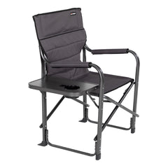 Lippert 2021123280 Scout Plus Director Chair with Side Table - Dark Gray