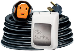 SmartPlug R3030BM30PW 30 Amp Power Cord with White Non-Metallic Inlet - 30'