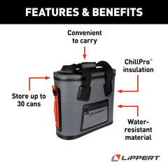 Lippert 2021099913 Adventure Pro 30 Can Soft Pack Cooler
