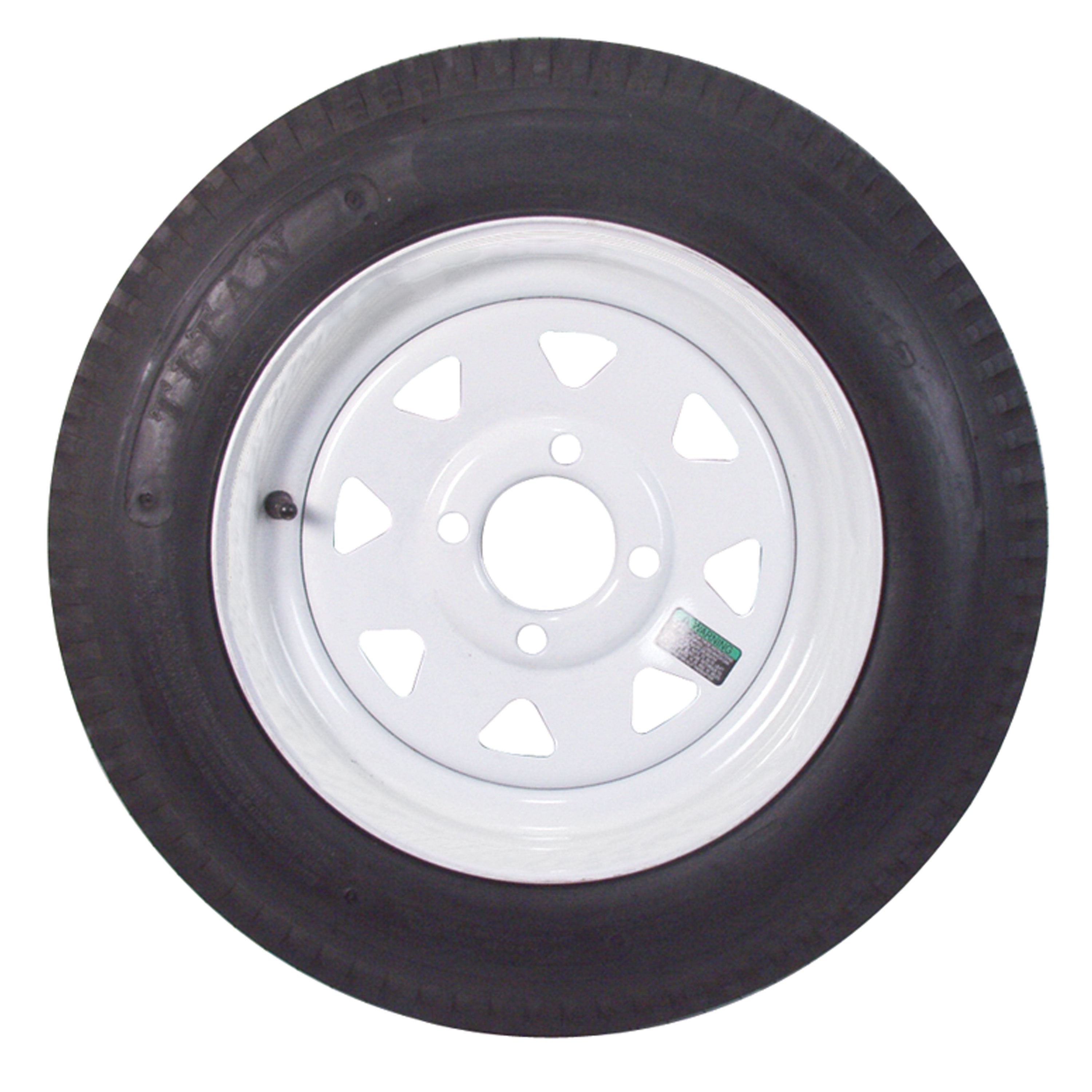 Badger Tire & Wheel AR15D225755WS-GTDEX Economy Radial Tire and Wheel ST225/75R15 D/5-Hole - White Custom Spoke Rim