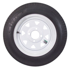 Badger Tire & Wheel AR15D225755WS-GTDEX Economy Radial Tire and Wheel ST225/75R15 D/5-Hole - White Custom Spoke Rim