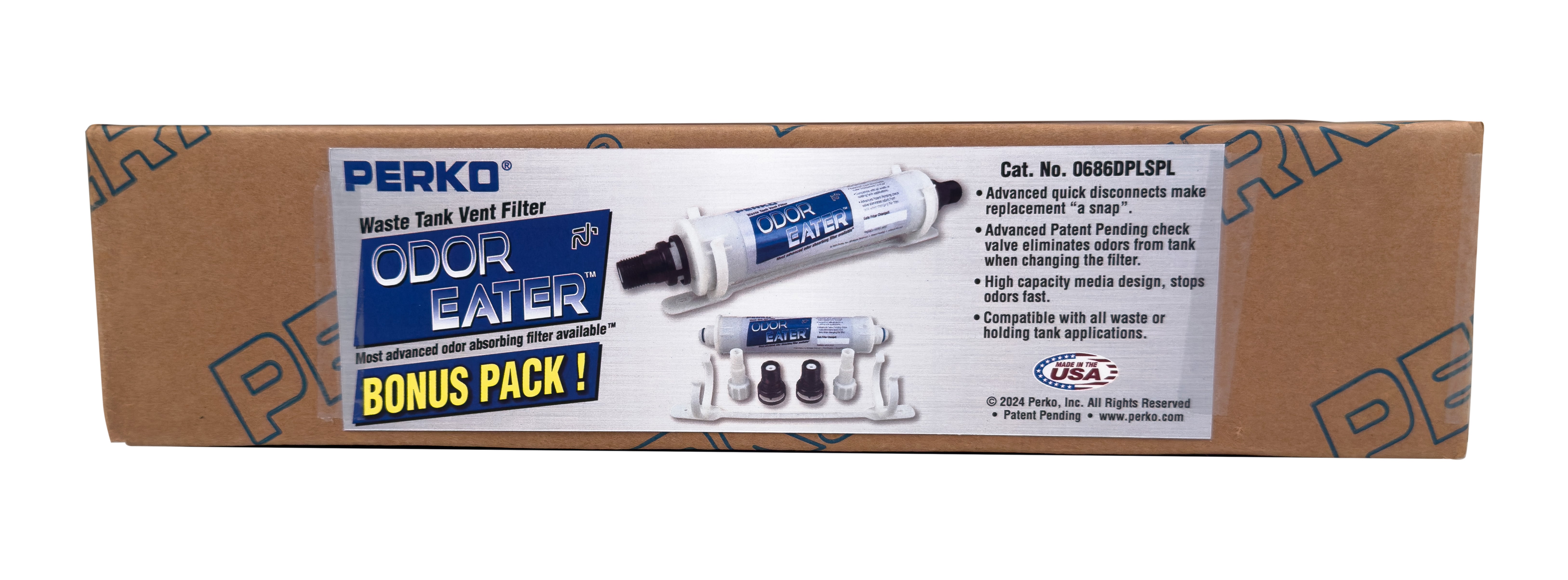 Perko 0686DPLSPL ODOR EATER Waste Tank Vent Filter Bonus Kit with Spare Filter