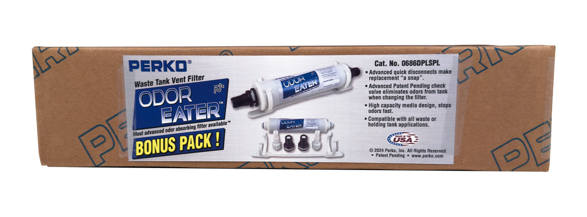 Perko 0686DPLSPL ODOR EATER Waste Tank Vent Filter Bonus Kit with Spare Filter