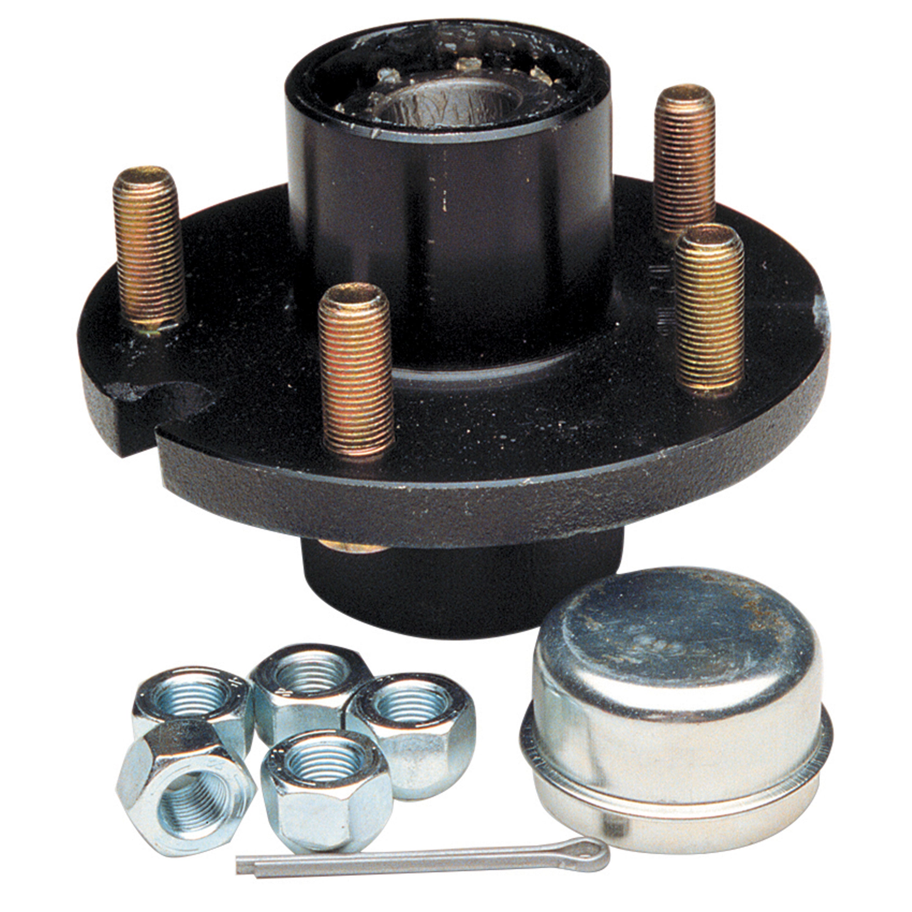 Tie Down Engineering K08-523-CA 81065 Wheel Hub Kit - 4-Stud with 1-1/16" Inner/Outer Bearings, Painted, 1350 lbs. Capacity