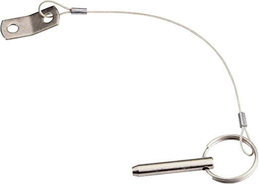Whitecap S-1020C Quick Release Pin with Lanyard and Tab - 1/4" x 1"