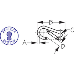 Sea-Dog 151560-1 Stainless Snap Hook - 2-3/8"