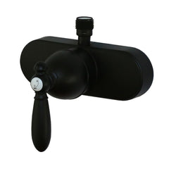 Empire Faucets U-YSL53BMTLVR-E Single Handle Shower Valve with Vacuum Breaker and Decorative Handle - 4", Matte Black