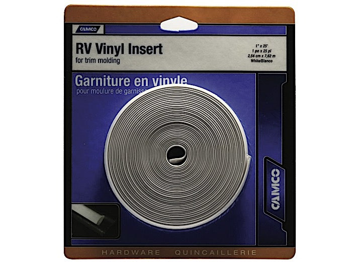 CAMCO 25143 VINYL INSERT 3/4IN X 25FT COLONIAL WHITE