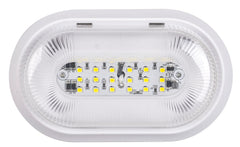 Makerz 0 68 280 Lumen RV Porch Light with Aluminum Plate - 10-24 Volt DC, White