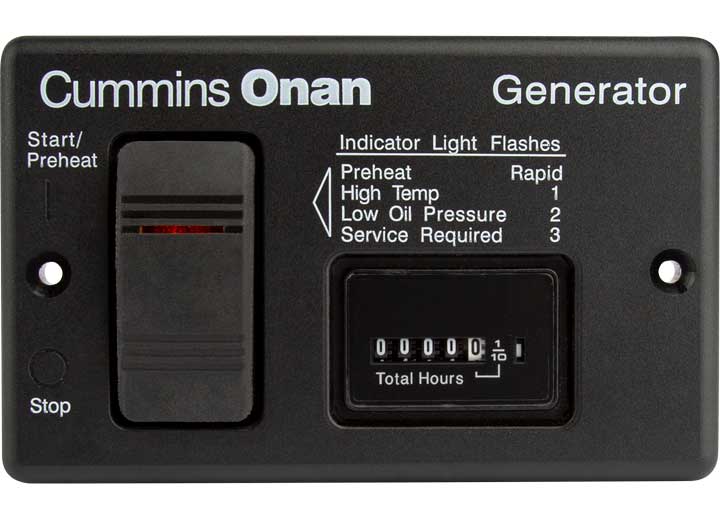 Onan Remote Panel Cummins/Onan 300-4943 Deluxe Remote Start Panel W/Hour Meter For 612.5 ...