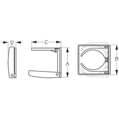 Sea-Dog 588221-1 Adjustable Folding Drink Holder - White