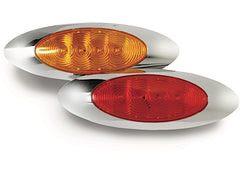 CUSTER PRODUCTS INC CPL50A 6IN OVAL AMBER LED LIGHT 4 LEDS