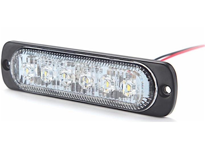 CUSTER PRODUCTS INC STR61W WHITE LED ULTRA SLIM STROBE 6WATT CREE 480 LUMENS 4 1/2IN LONG 19 FLASH PAT