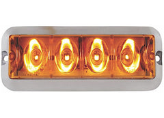 CUSTER PRODUCTS INC STRL4A 4IN AMBER FLUSH MOUNT SELF CONTAINED STROBE SOLID AND STROBE 3 WIRE