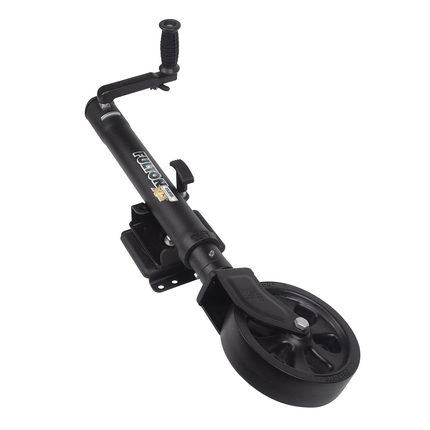 Fulton 141160 XLT Marine Trailer Jack - 1,500 lbs. Lift Capacity, Sidewind, Bolt-On Side Mount, 12" Travel