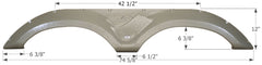Icon 12256 Tandem Axle Fender Skirt FS2256 for Keystone 5th Wheel Travel Trailer - Champagne