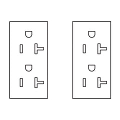 Midwest Electric U012010 Unmetered Surface Power Outlets - 20A, Dual W/ GFCI