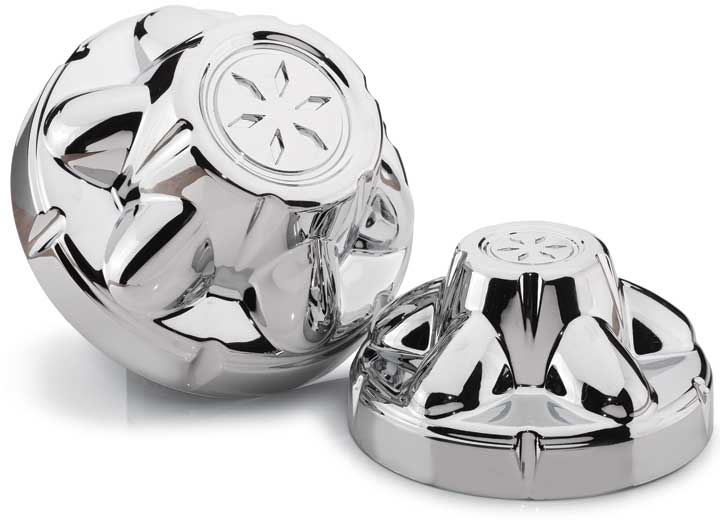 DICOR TAC655-CC CHROME PLATED ABS TRAILER HUB COVERS