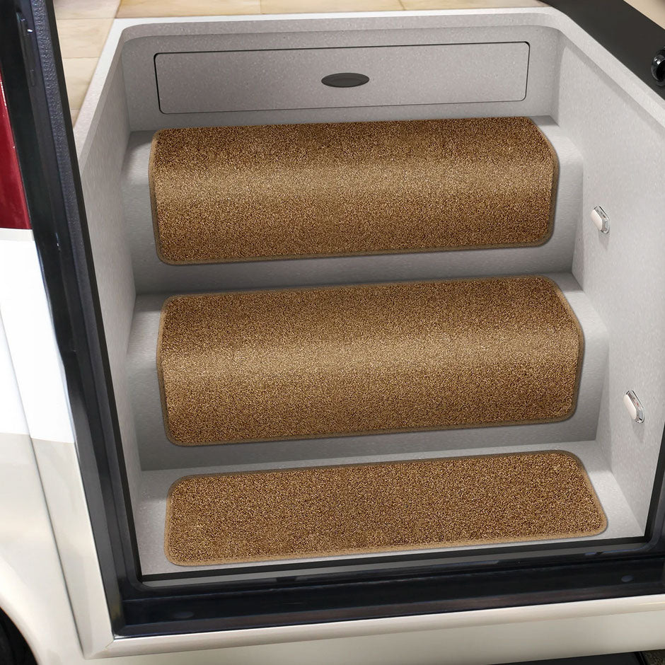 Prest-O-Fit 5-3100 Step Huggers for RV Landing - 10" x 23.5", Buckskin Brown