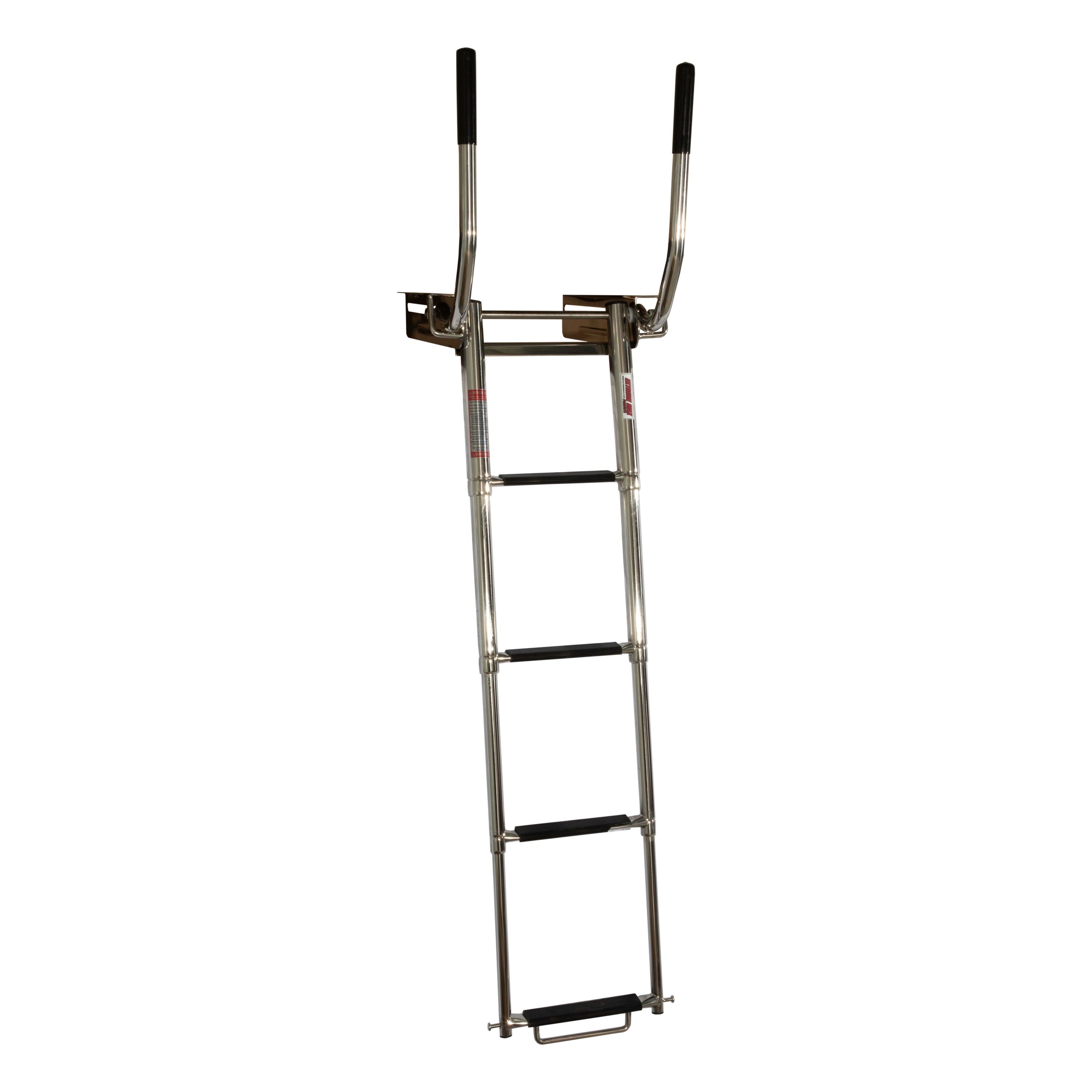 Extreme Max 3006.8804 Undermount Telescoping Pontoon, Dock, and Swim Raft Ladder with Hidden Handle and Rubber Grips - 4-Step