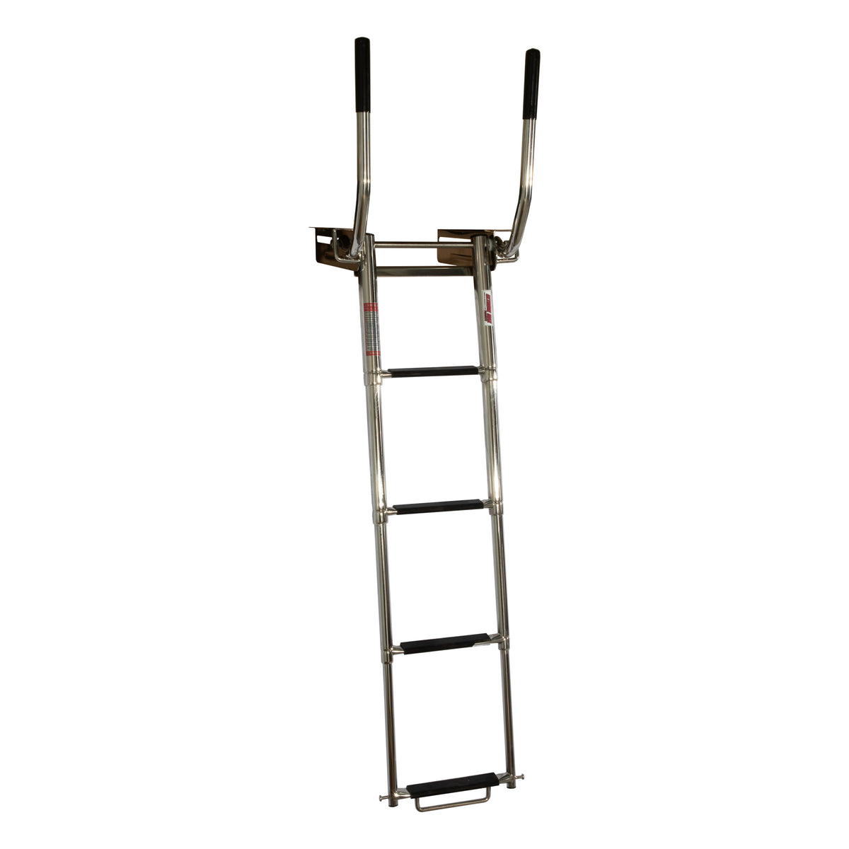 Extreme Max 3006.8804 Undermount Telescoping Pontoon, Dock, and Swim Raft Ladder with Hidden Handle and Rubber Grips - 4-Step