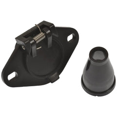 Pollak 6P-103V 6-Pole Round Plastic Vehicle End Socket with Rubber Boot