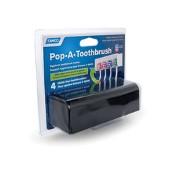 Camco 57207 Pop-A-Toothbrush - 4 Toothbrush Qty, Black