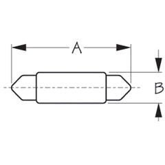 Sea-Dog 441071-1 Light Bulb #71, 12V- 0.80A, Festoon