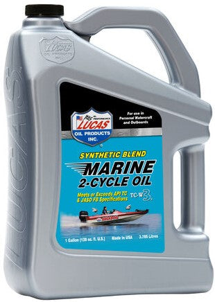 Lucas Oil 10861 Synthetic Blend 2-Cycle Marine Oil - 1 Gallon