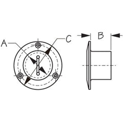 Sea-Dog 351350-1 Pipe Deck-Fill - "GAS"