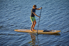 Rave Sports 02725 10'8" Bamboo Soft Top with Paddle and Leg Leash