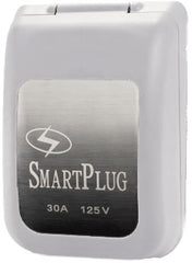 SmartPlug BLFT30ASSYPWO 30 Amp/125V 25' Cord with Male and Female Ends, Single Weather Box Kit, and Boatside Inlet - White Inlet, Orange Cord