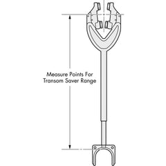 Attwood 4000-ADJ Adjustable Transom Saver with Pro Head and Roller Mounting Bracket - 24" to 36"