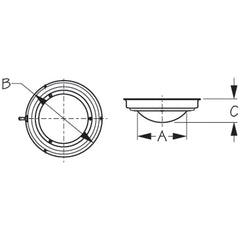 Sea-Dog 400213-1 Led Dome Light 3" Lens