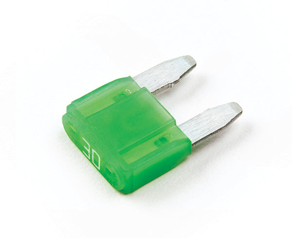 Grote 82-ANM-I-30A Miniature Blade Fuse - 30 Amp, Green, 2-Pack, LED Indicator