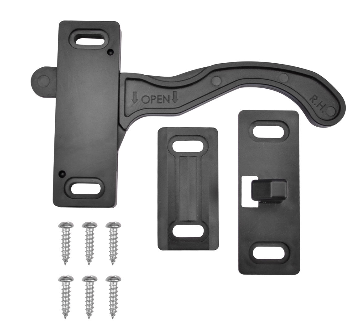 Makerz 259 Right-Hand RV Screen Door Latch - Durable ABS Construction, Includes Outside Door Striker, Keeper, and Mounting Screws
