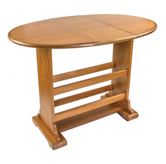Whitecap 60055 Teak Large Drop Leaf Table W/ Magazine/Book Rack