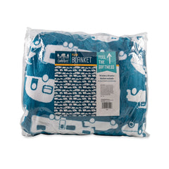 Camco 53440 "Life is Better at the Campsite" Plush Fleece Blanket - Queen Size, Blue