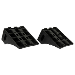 Extreme Max 5800.5852 Heavy-Duty Interlocking Wheel Chock for Tandem Axle Trailers and RVs - 9.2" x 8.2" x 4.7", Pair